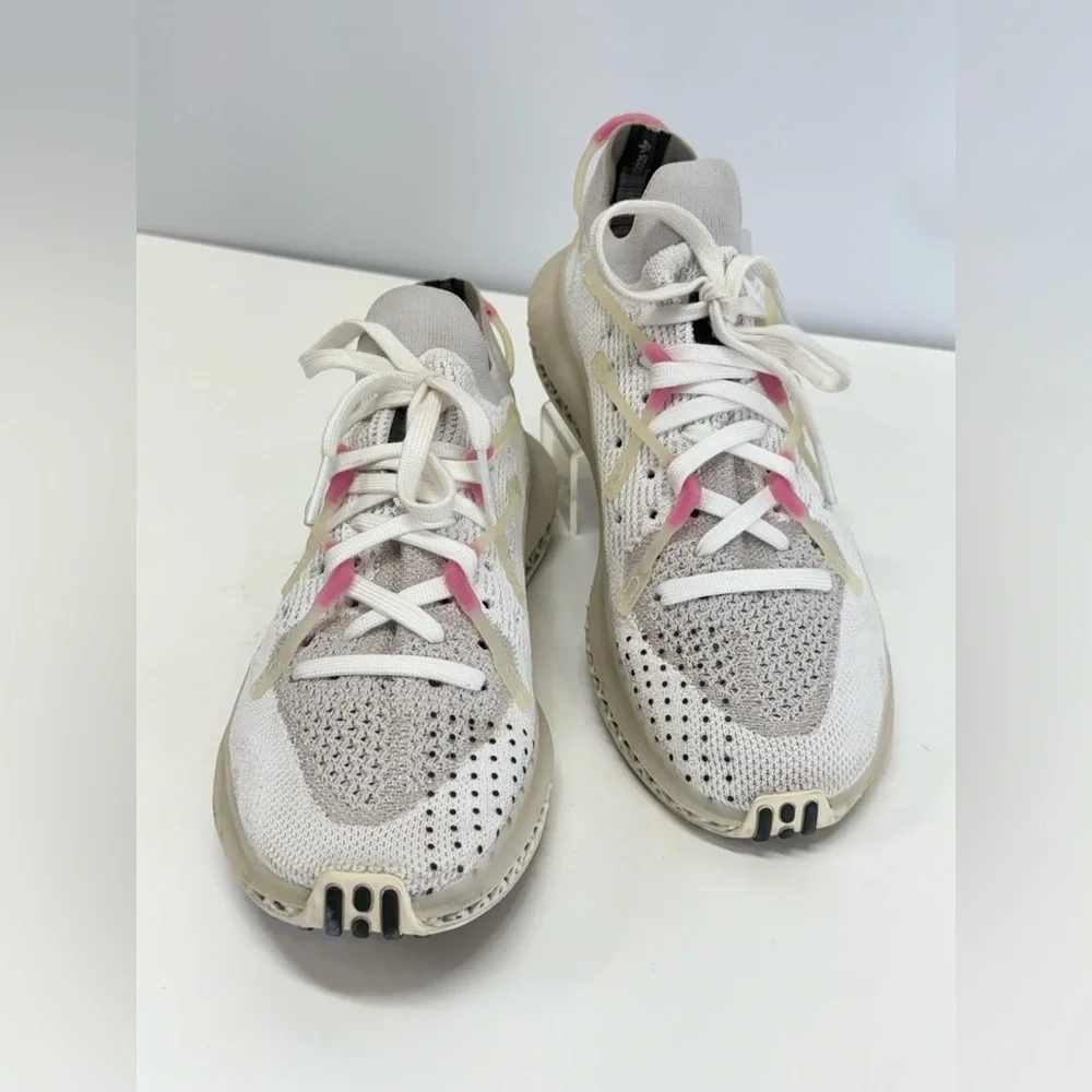 ADIDAS Men's White and pink 4D FUSIO CLOUD running sneakers size 9.5 - Picture 1 of 13